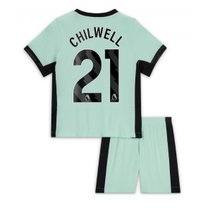 Chelsea Ben Chilwell #21 Tredje trøje Børn 2023-24 Kort ærmer (+ korte bukser)